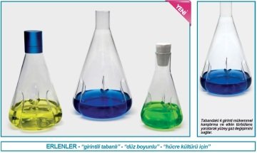 İSOLAB 027.06.500 erlen - cam - girintili tabanlı - kapaksız - 500 ml (1 adet)