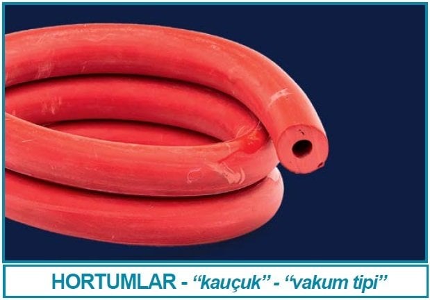 İSOLAB 052.11.003 hortum - kauçuk - vakum - 8.0 mm iç çap - 18.0 dış çap (1 metre)