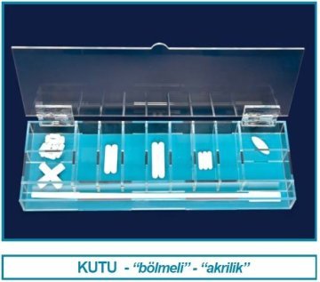 İSOLAB 057.02.101 kutu - akrilik - bölmeli (1 adet)