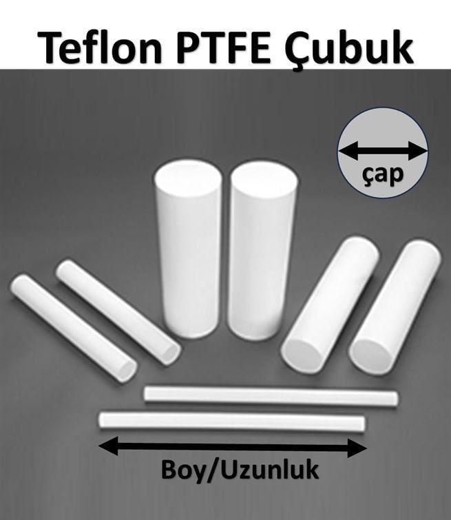 100 mm Teflon PTFE Çubuk