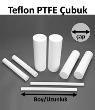 100 mm Teflon PTFE Çubuk