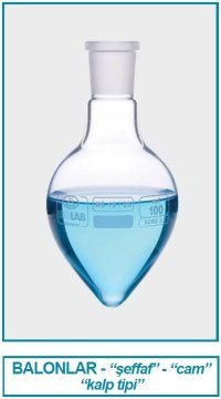 İSOLAB 030.52.050 balon - kalp tipi - şilifli - merkez boyun : NS 29/32 - 50 ml (1 adet)