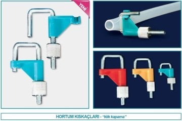İSOLAB 052.15.015R hortum kıskacı - vidalı - max.15 mm boru çapı için - kırmızı (1 adet)