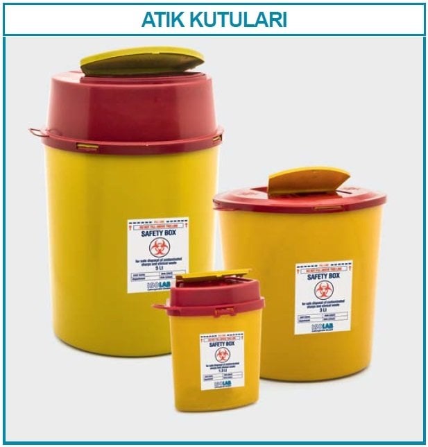 İSOLAB 062.80.912 atık kutusu - 12 lt (1 adet)