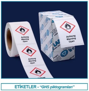 İSOLAB 099.11.T01 patlayıcı piktogramı GHS 1 uyarı etiketi 26x37mm-250 etiket