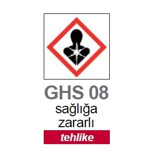 İSOLAB 099.18.T02 sağlığa zararlı piktogramı GHS 8 tehlike etiketi 26x37mm-250 etiket