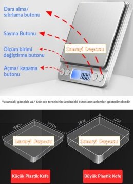 ALF 500 Hassas Cep Terazisi - Hassasiyet: 0,01 gr. Max: 500 gr.