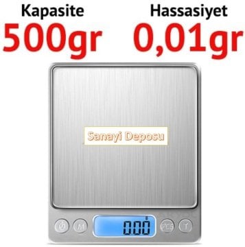 ALF 500 Hassas Cep Terazisi - Hassasiyet: 0,01 gr. Max: 500 gr.