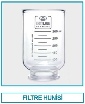 İSOLAB 043.03.006 filtre hunisi - vakum filtre düzeneği için - 500 ml - 1 adet