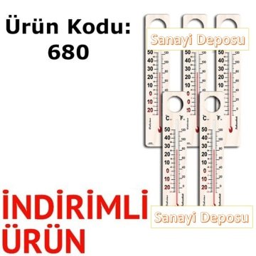 5 ADET Model 680 Büyük Tip Ahşap Oda Termometresi