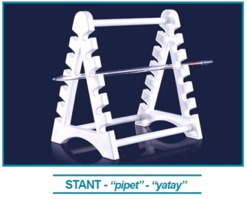 İSOLAB 022.02.001 pipet standı - P.P - yatay (1 adet)