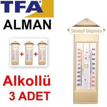 3 ADET TFA 10.3015.03 Plastik Maksimum-Minimum Termometre