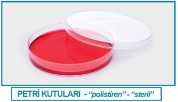 İSOLAB 081.02.091 petri kutusu - P.S - 90 x 17 mm - steril A (500 adet)