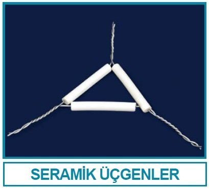 İSOLAB 050.07.050 seramik üçgen - 50 mm (1 adet)