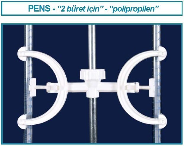 İSOLAB 018.06.002 büret pensi - P.P - iki büret için (1 adet)