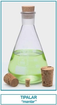 İSOLAB 051.23.018 tıpa - mantar - 56.0 x 65.0 mm çap - 45 mm H (10 adet)