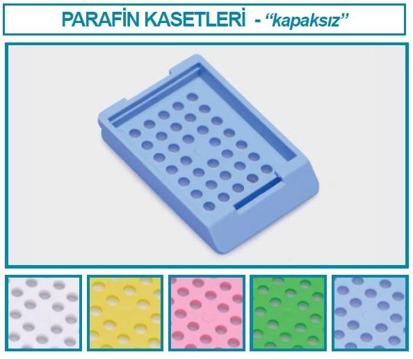 İSOLAB 074.01.003 parafin kasedi - kapaksız - yeşil (500 adet)