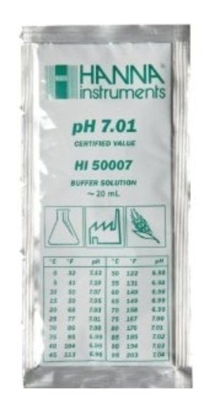 HANNA HI50007-02 pH 7.01 - 25oC Teknik Kalibrasyon Tampon Torbaları, (25 x 20mL)