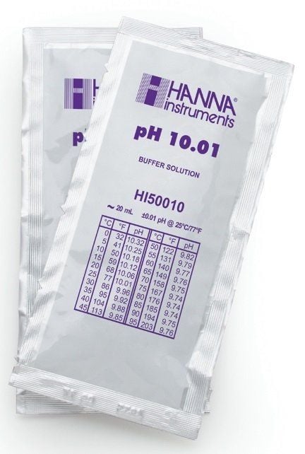 HANNA HI50010-02 pH 10.01 - 25oC Teknik Kalibrasyon Tampon Torbaları, (25 x 20mL)