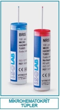 İSOLAB 088.02.002 mikrohematokrit tüp - heparinsiz (10 vials)