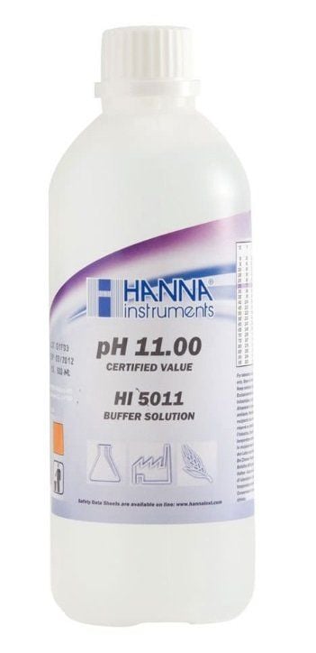 HANNA HI5011 pH 11.00 - 25oC Teknik Kalibrasyon Tamponu, 500 mL