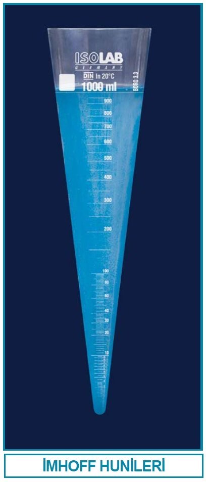İSOLAB 043.20.001 imhoff hunisi - cam - musluksuz (1 adet)