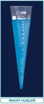 İSOLAB 043.20.001 imhoff hunisi - cam - musluksuz (1 adet)