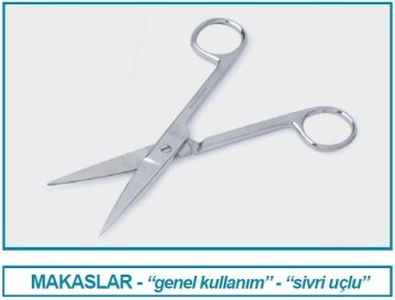 İSOLAB 048.22.160 makas - laboratuar için - sivri/sivri- 160 mm (1 adet)