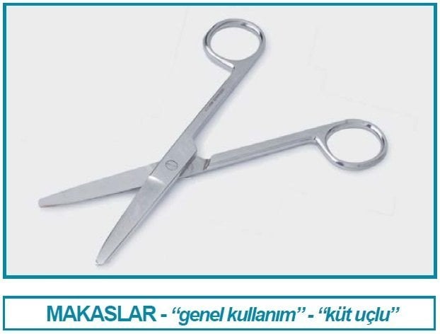 İSOLAB 048.23.130 makas - laboratuar için - küt/küt - 130 mm (1 adet)