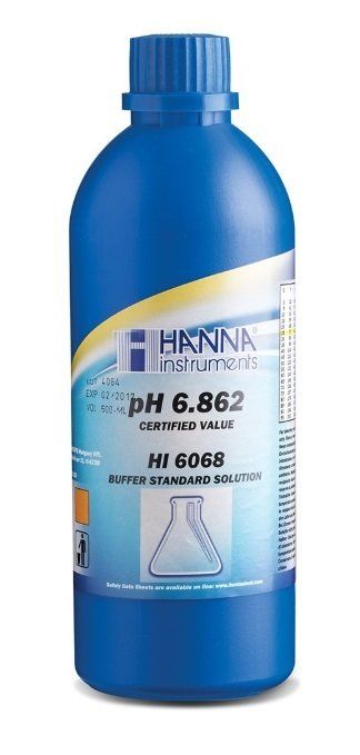 HANNA HI6068 pH 6.862 - 25oC Millesimal Kalibrasyon Tamponu, 500 mL