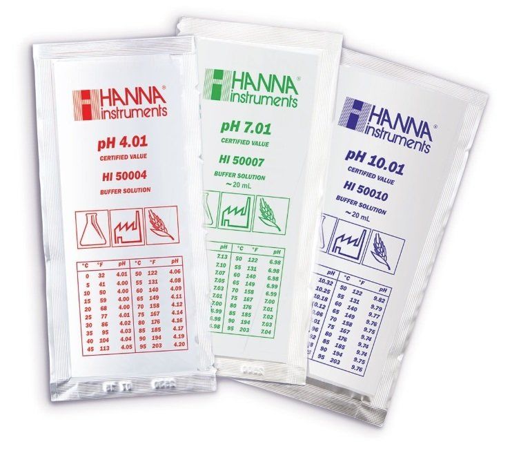 HANNA HI70006C pH 6.86 - 25oC Kalibrasyon Tampon Torbaları, Analiz Sertifikası ile, (25 x 20mL)