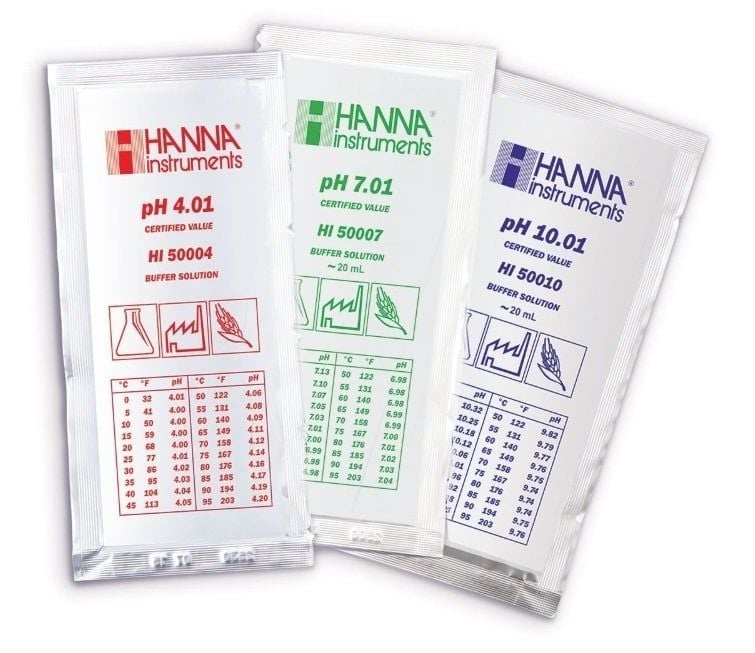 HANNA HI70006P pH 6,86 - 25oC Kalibrasyon Tampon Torbaları, (25 x 20mL)