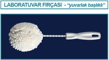 İSOLAB 071.05.002 fırça - emici olmayan - yuvarlak başlıklı - kısa (1 adet)