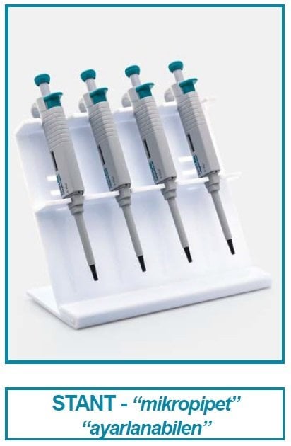 İSOLAB 006.12.006 mikropipet standı - 6 pipet için - kutusuz (1 adet)