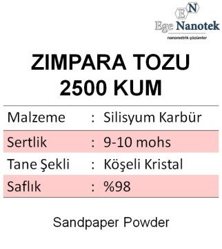 2500 Kum Zımpara Tozu Silisyum Karbür P2500