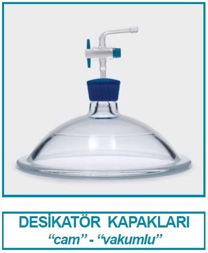 İSOLAB 039.07.200 desikatör kapağı - vakumlu - çap 200 mm (1 adet)