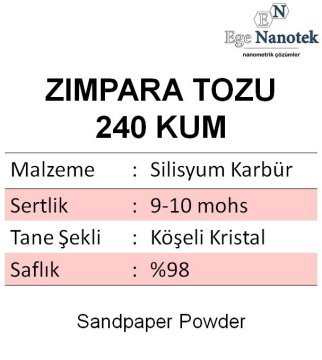 240 Kum Zımpara Tozu Silisyum Karbür P240