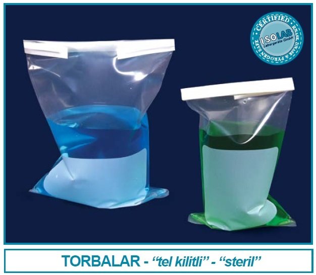 İSOLAB 039.21.001 torba - tel kilitli - 60 ml (500 adet)