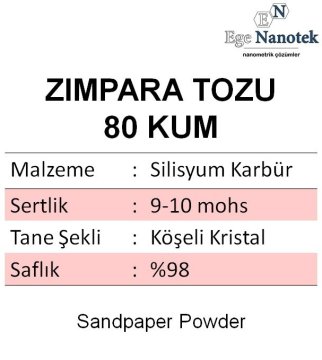 80 Kum Zımpara Tozu Silisyum Karbür P80