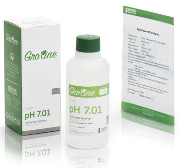 HANNA HI7007-023 GroLine pH 7,01 tamponu (+/- 0,02 pH doğruluğu - 25oC), Analiz Sertifikası ile, 230 ml