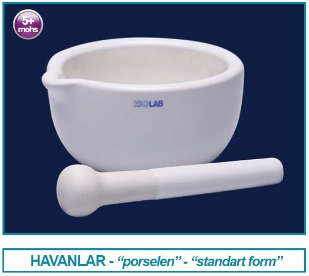 İSOLAB 038.02.180 havan - porselen - tokmaksız - çap 207 mm (1 adet)
