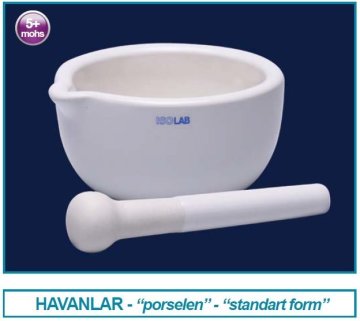 İSOLAB 038.02.180 havan - porselen - tokmaksız - çap 207 mm (1 adet)
