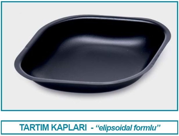 İSOLAB 037.16.030 tartım kabı - P.S - elips form - siyah - 30 ml - gamma steril (10 adet)