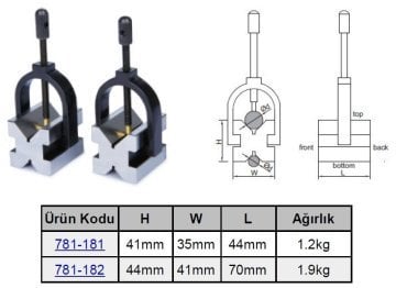 Kelepçeli V yatağı Çift 781-182