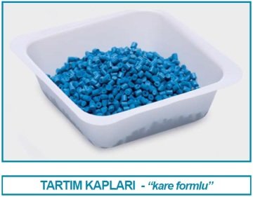 İSOLAB 037.19.007 tartım kabı - P.S - kare form - beyaz - 5 ml - gamma steril (10 adet)
