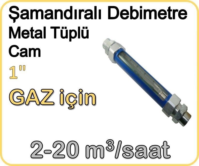 Metal Tüplü Şamandıralı Gaz Rotametre 2-20 m3/saat 1''