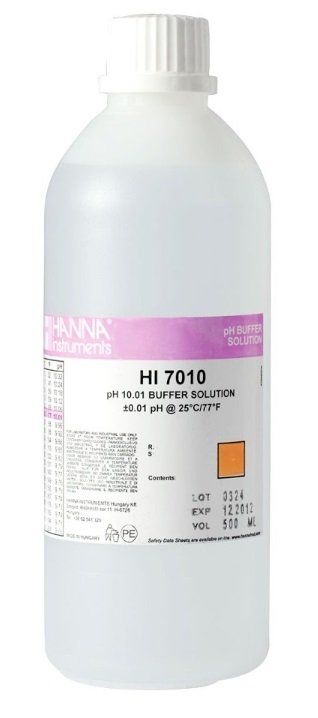 HANNA HI7010L/C pH 10.01 - 25oC Kalibrasyon Tamponu, Analiz Sertifikası ile, 500 mL şişe