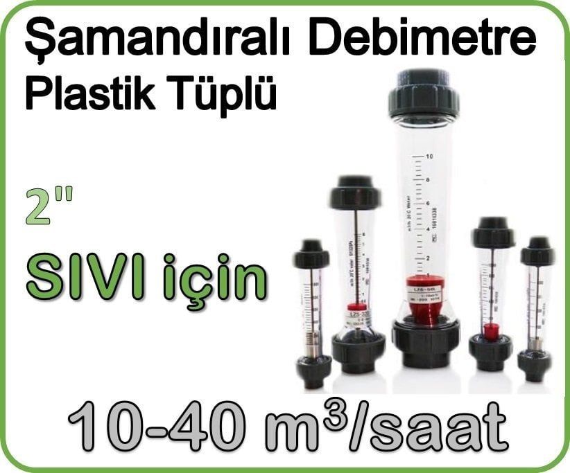 Plastik Tüplü Şamandıralı Sıvı Rotametre 10-40 m3/saat