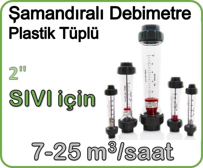 Plastik Tüplü Şamandıralı Sıvı Rotametre 7-25 m3/saat