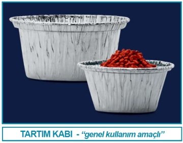 İSOLAB 037.23.110 alüminyum tartım kabı - genel amaçlı - 110 x 35 mm (100 adet)